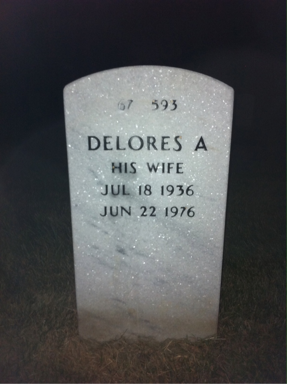Back of headstone — Jerome Dunham