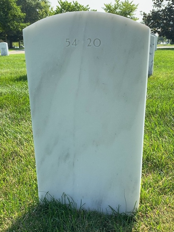 Back of headstone — Harry Lynch