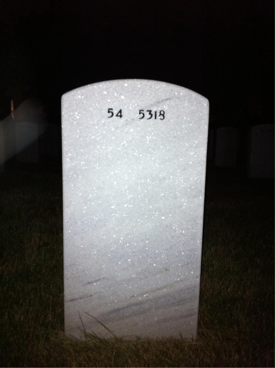 Back of headstone — Dion Decamp