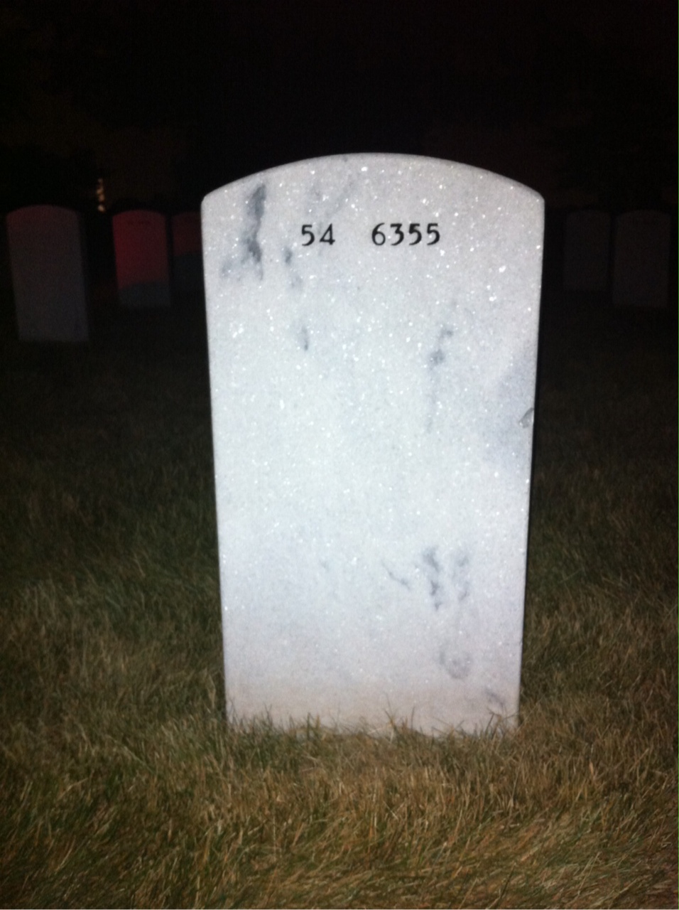 Back of headstone — Andrew Barna