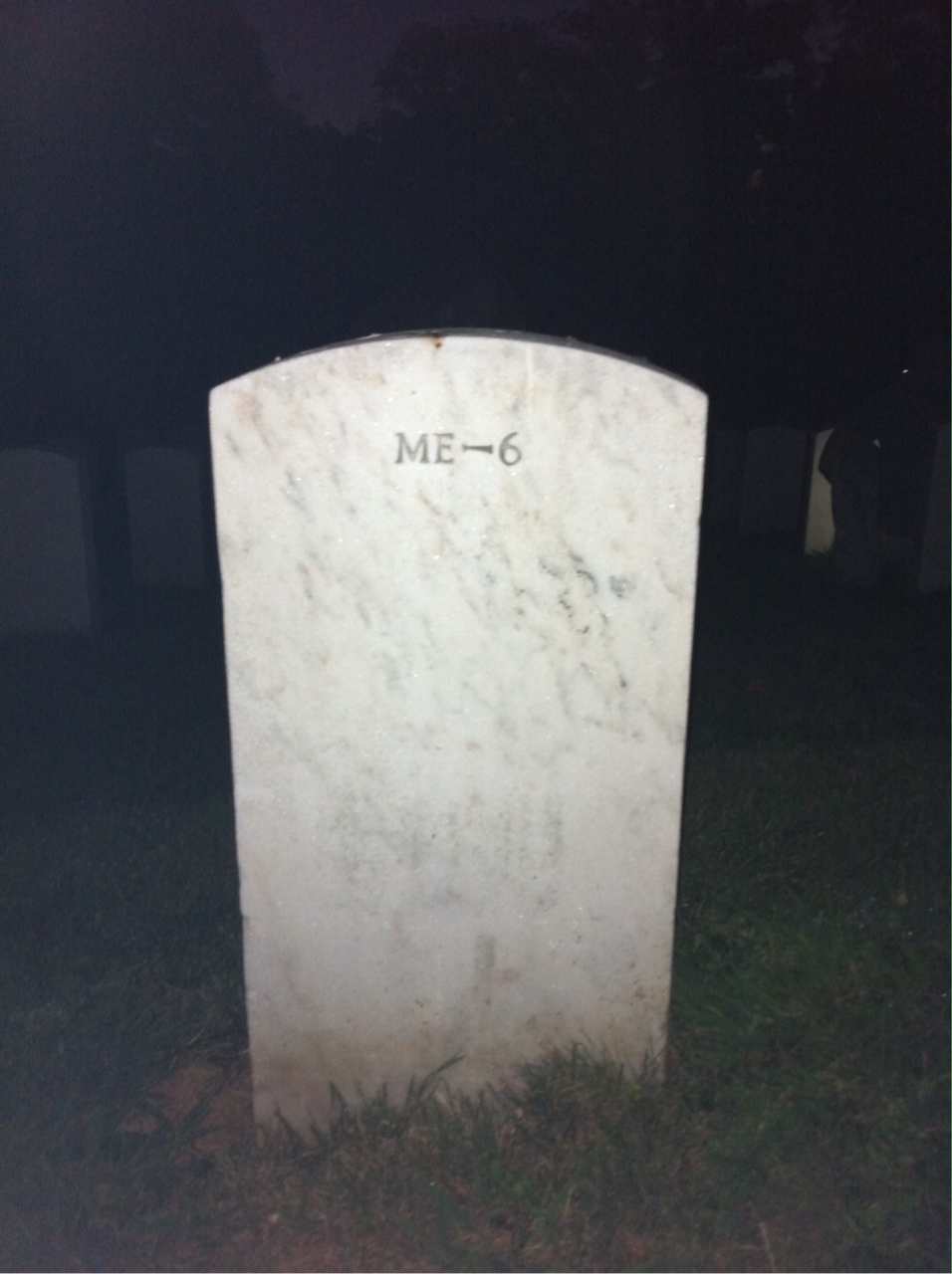 Back of headstone — William R Burgess