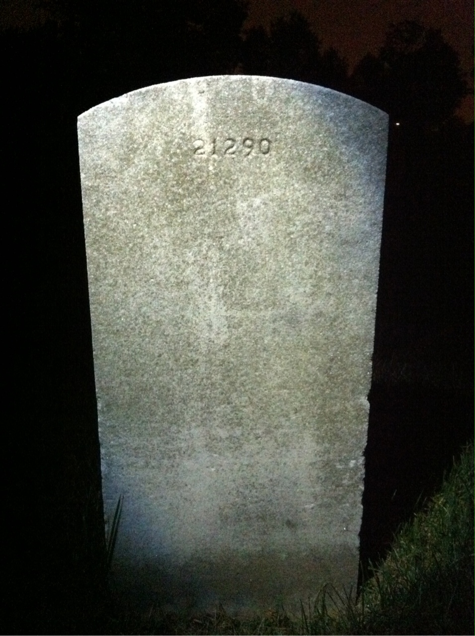 Back of headstone — David Morgan
