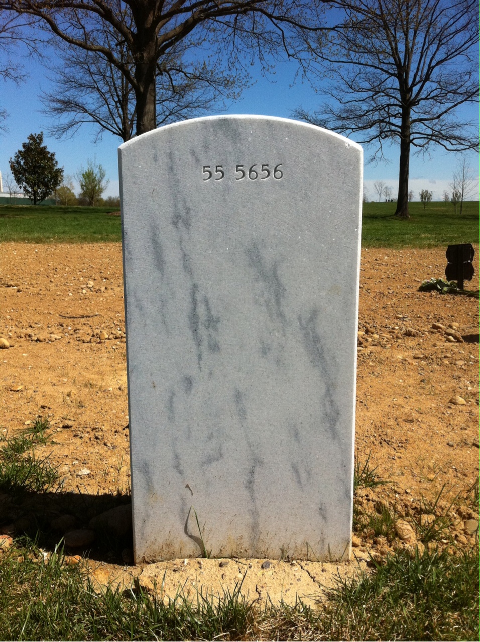 Back of headstone — Vincent Lawrence Cable