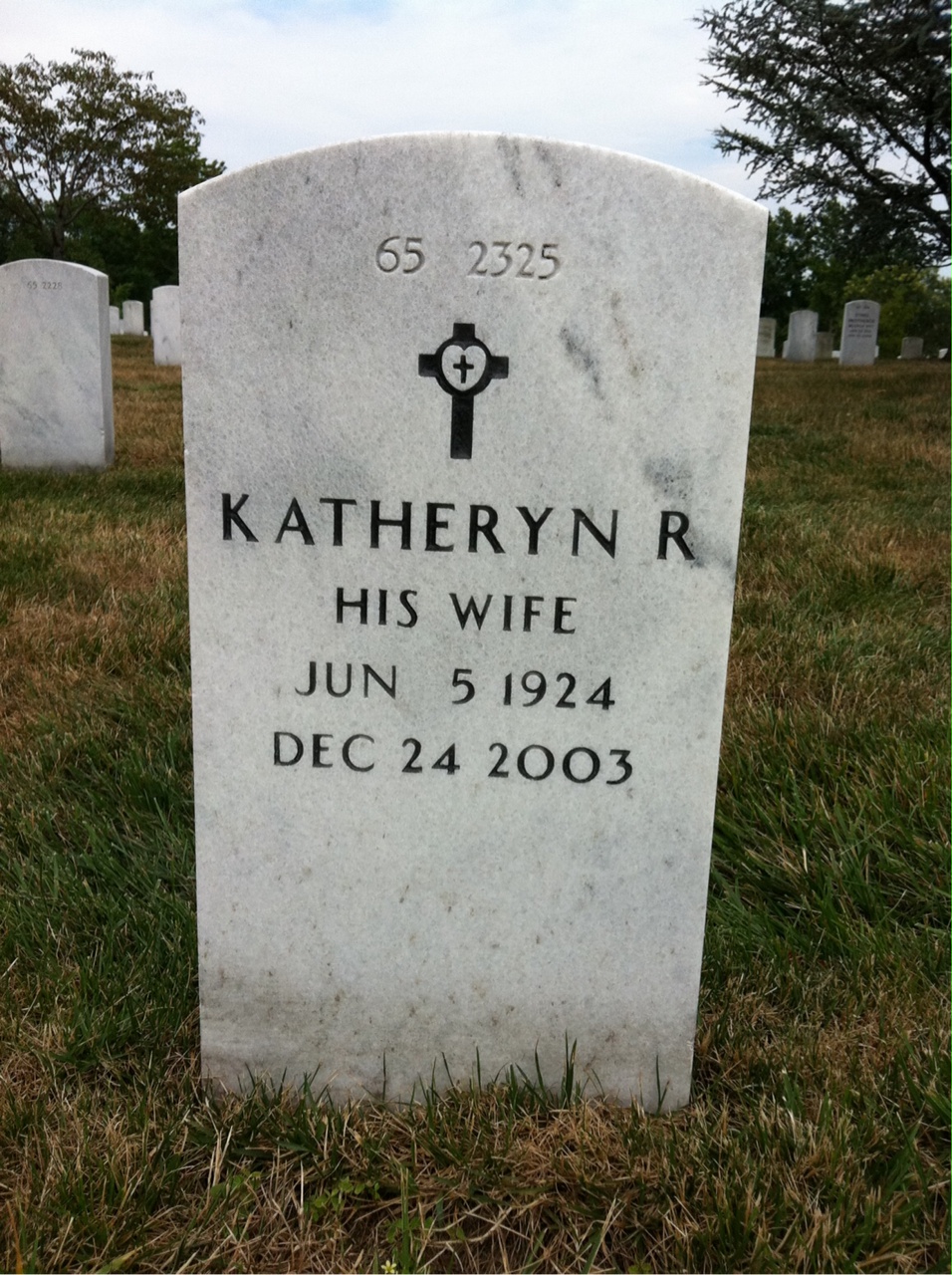 Back of headstone — James Hovanec