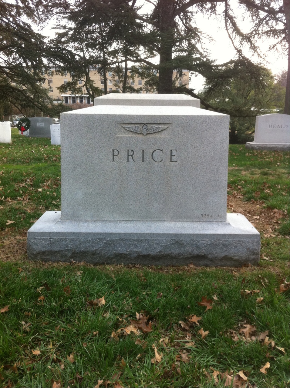 Back of headstone — Richard Price