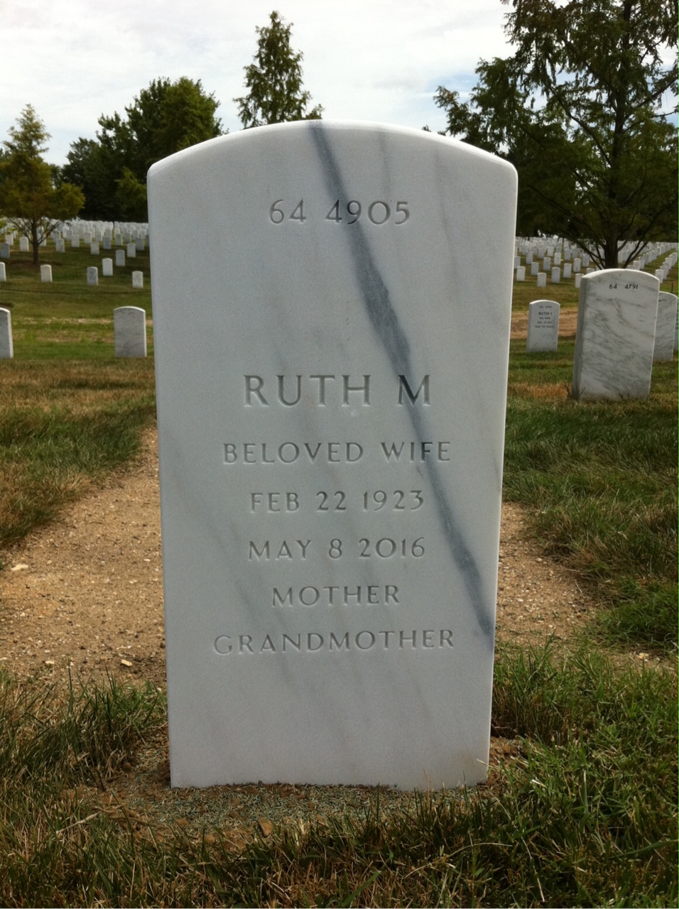 Back of headstone — Allen Atwell
