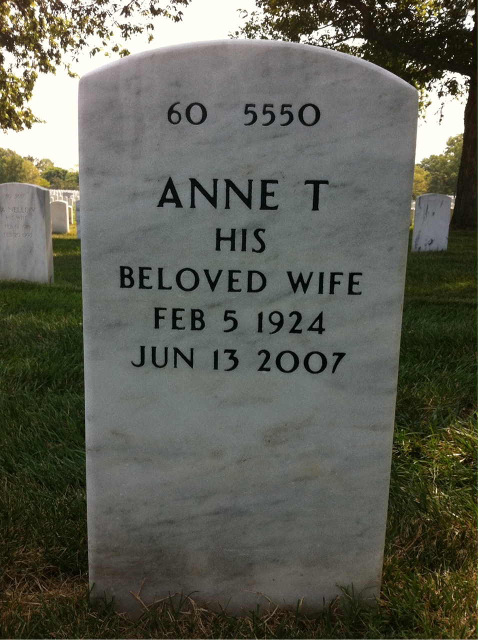 Back of headstone — Wendelin Daimler