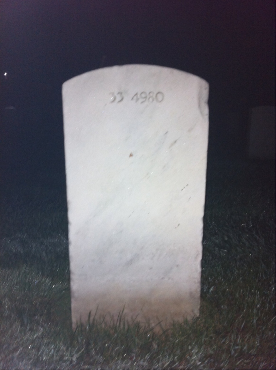 Back of headstone — Harry Alexander
