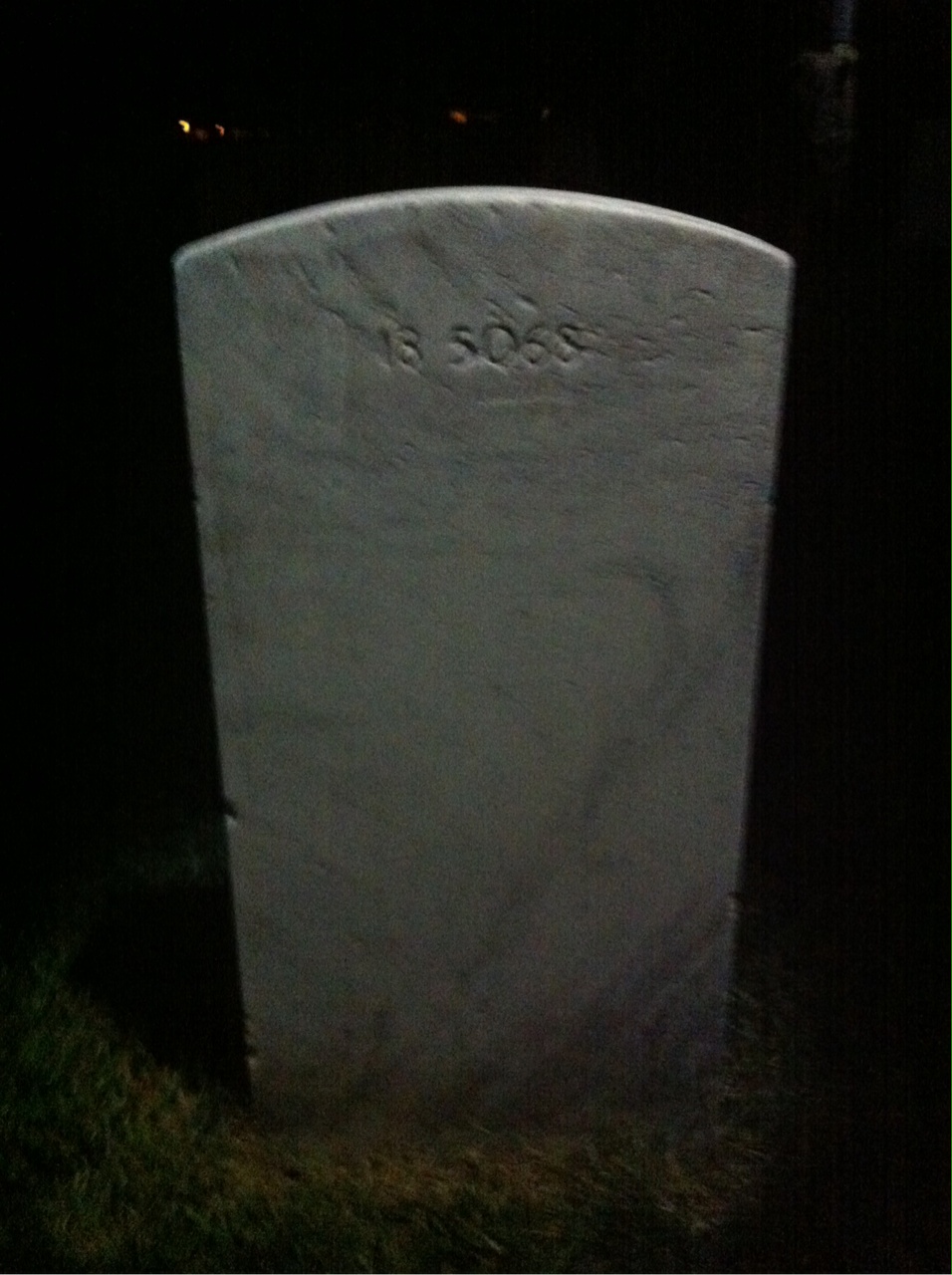 Back of headstone — Kenneth Adams