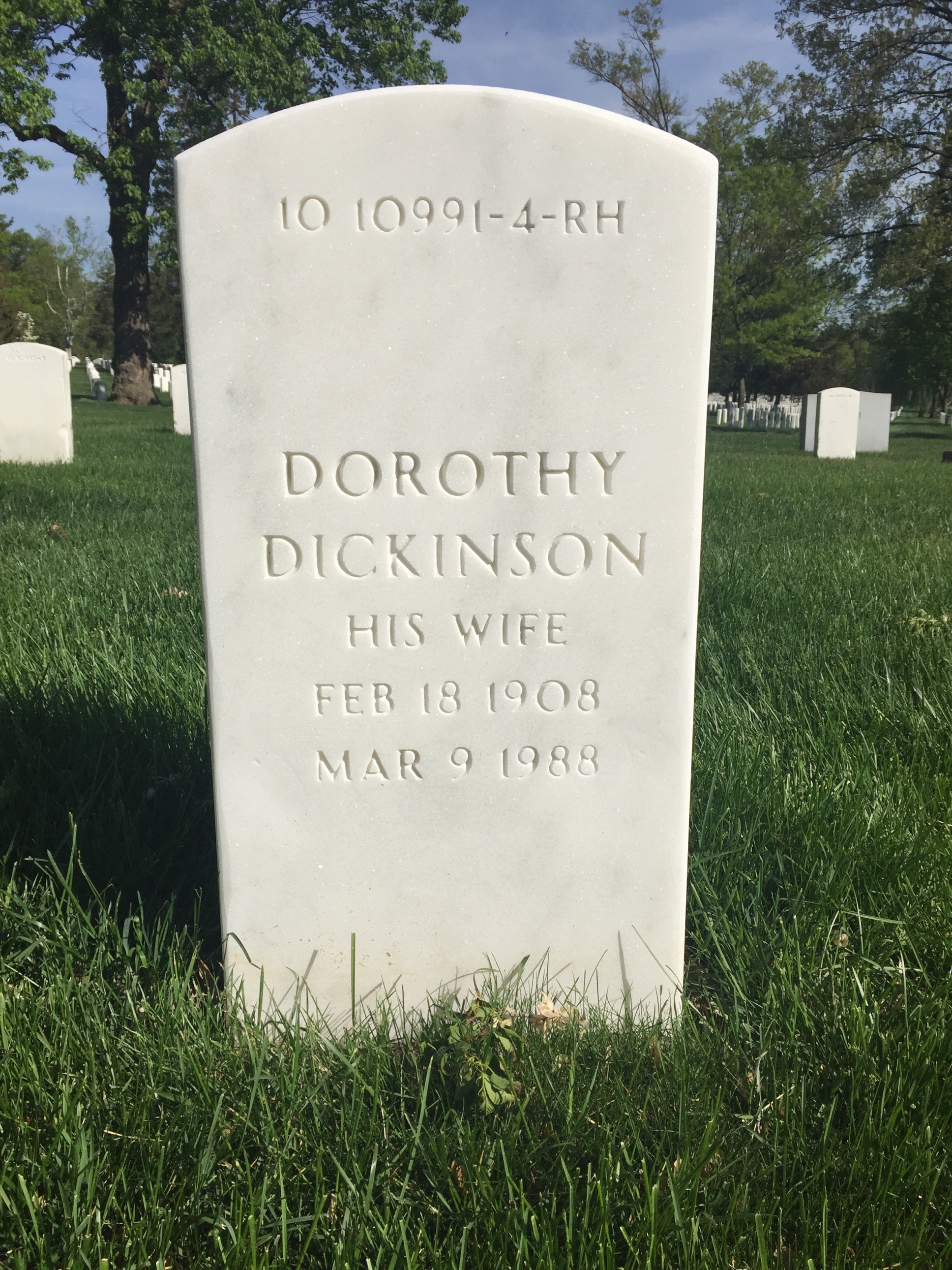 Back of headstone — John Armstrong