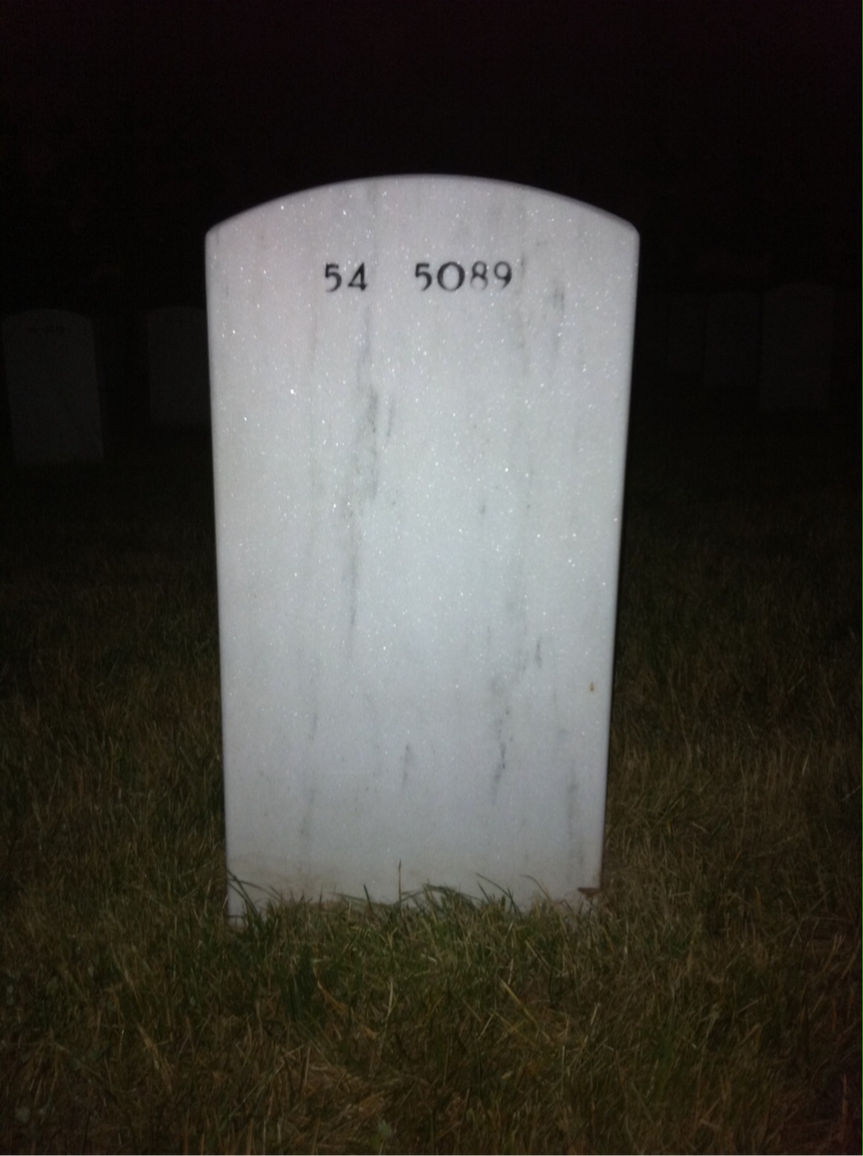 Back of headstone — George Forbes
