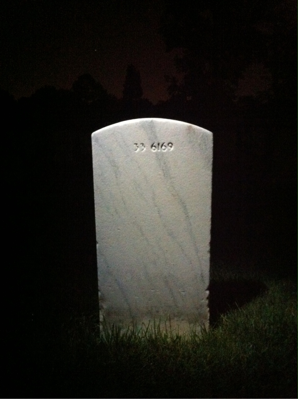 Back of headstone — Willie Wilcox Johnson