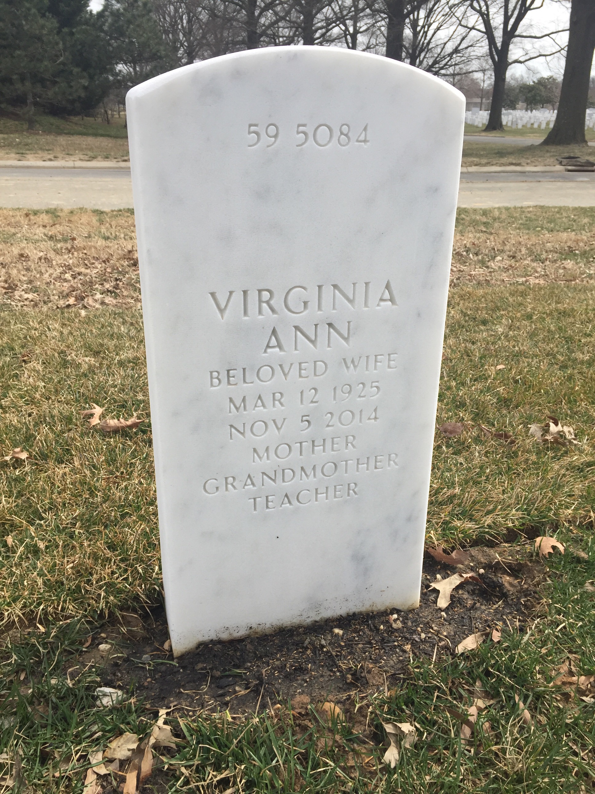 Back of headstone — Roland Collins