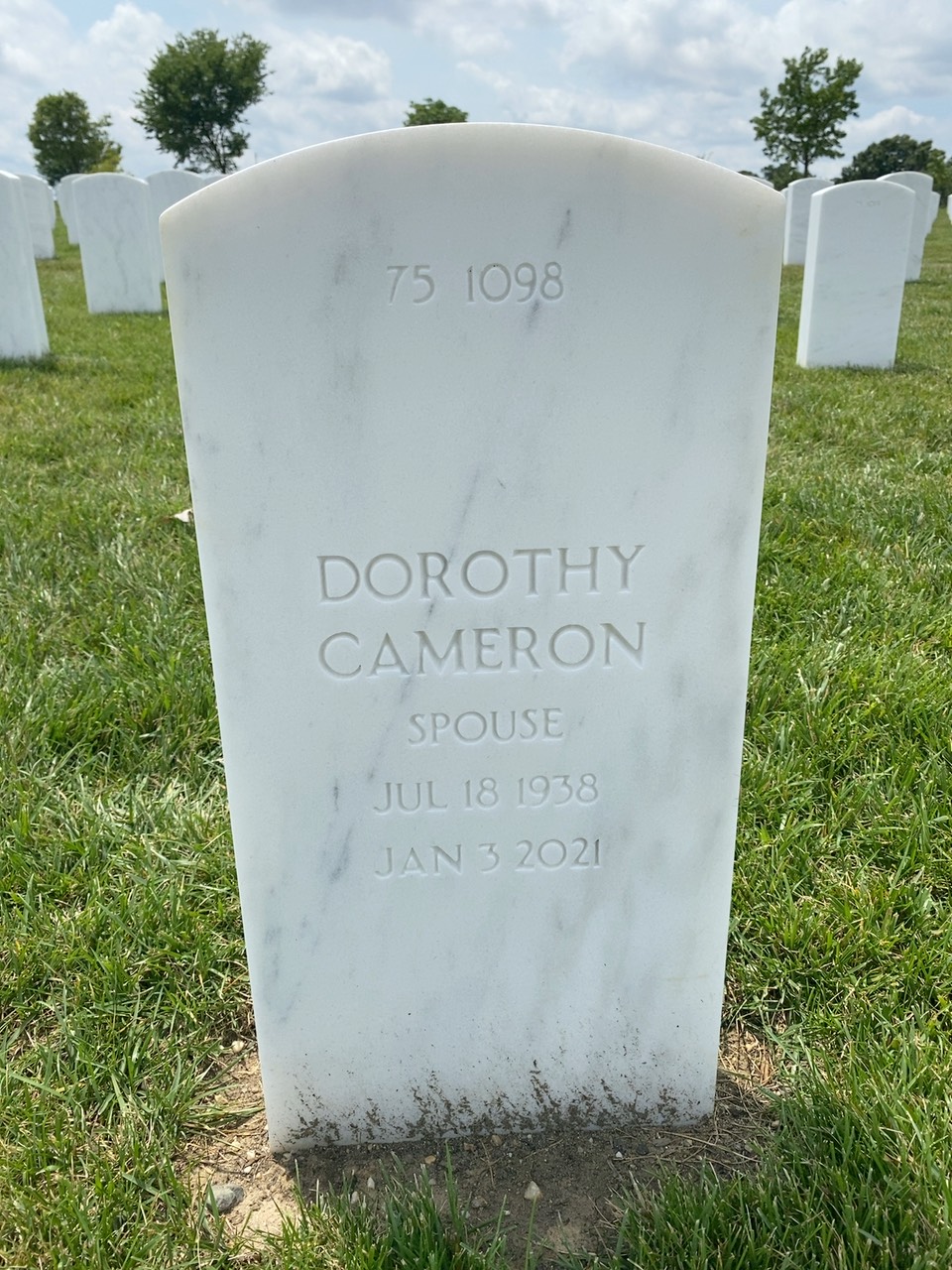 Back of headstone — Donald Bennett Stuart