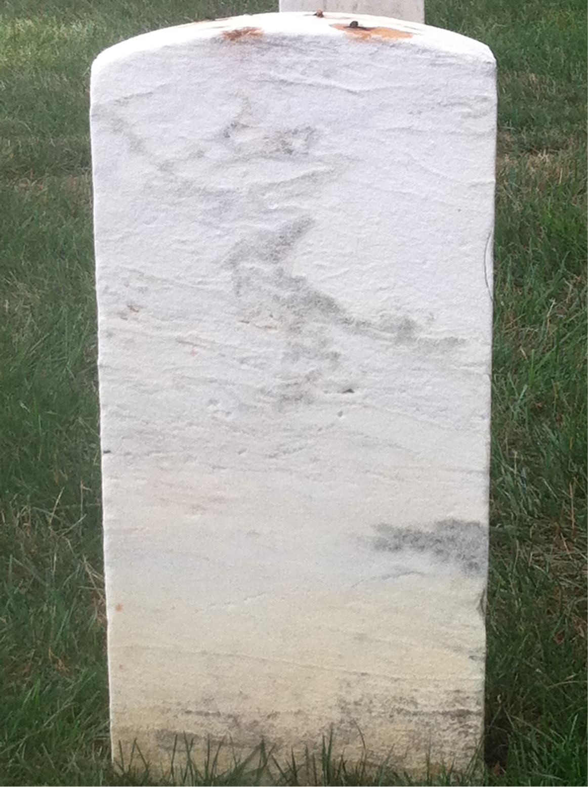 Back of headstone — Homer Bailey