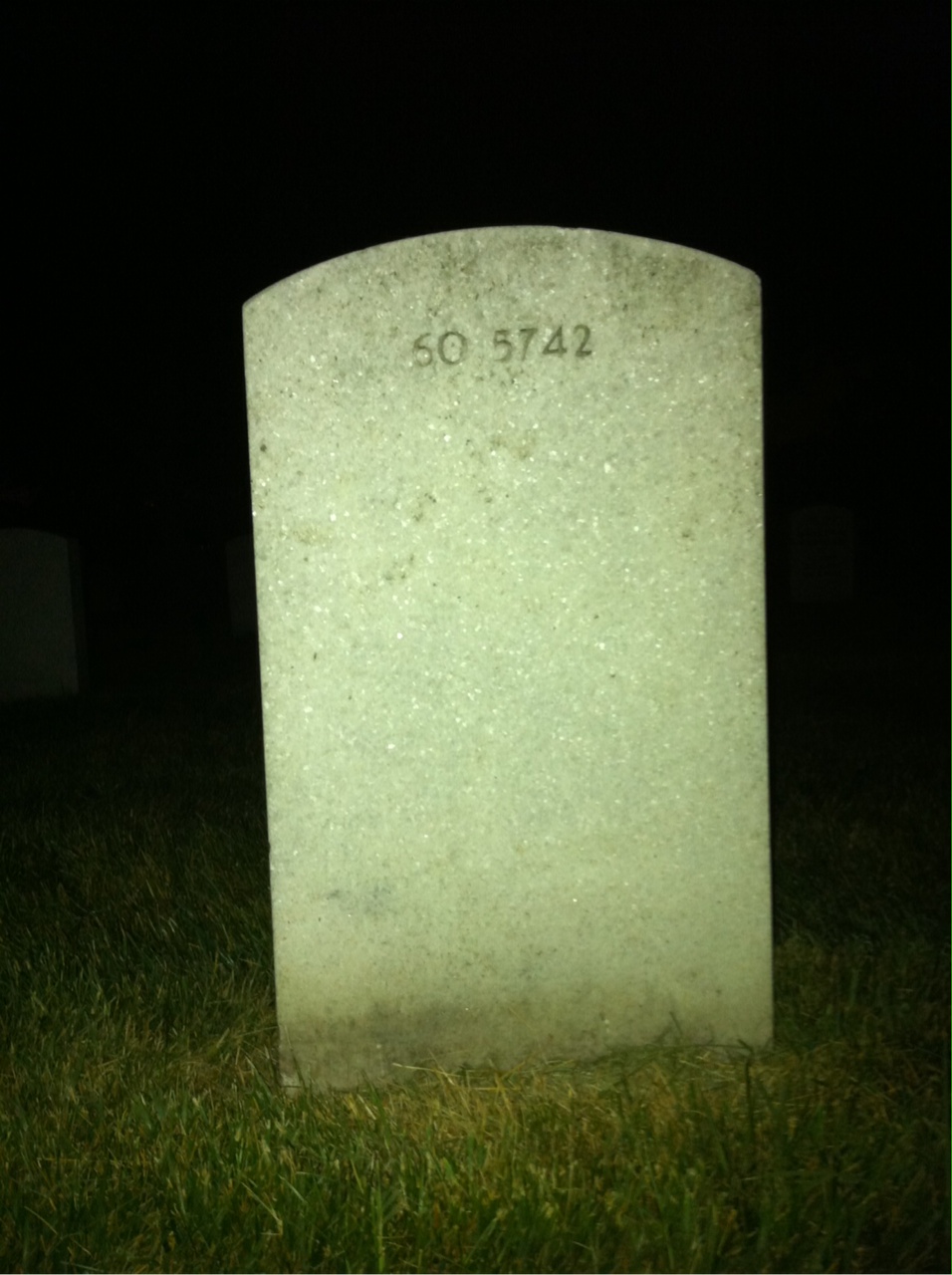 Back of headstone — Jack Morgan