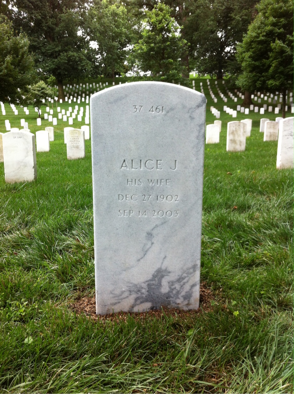 Back of headstone — Hartley Bartlett