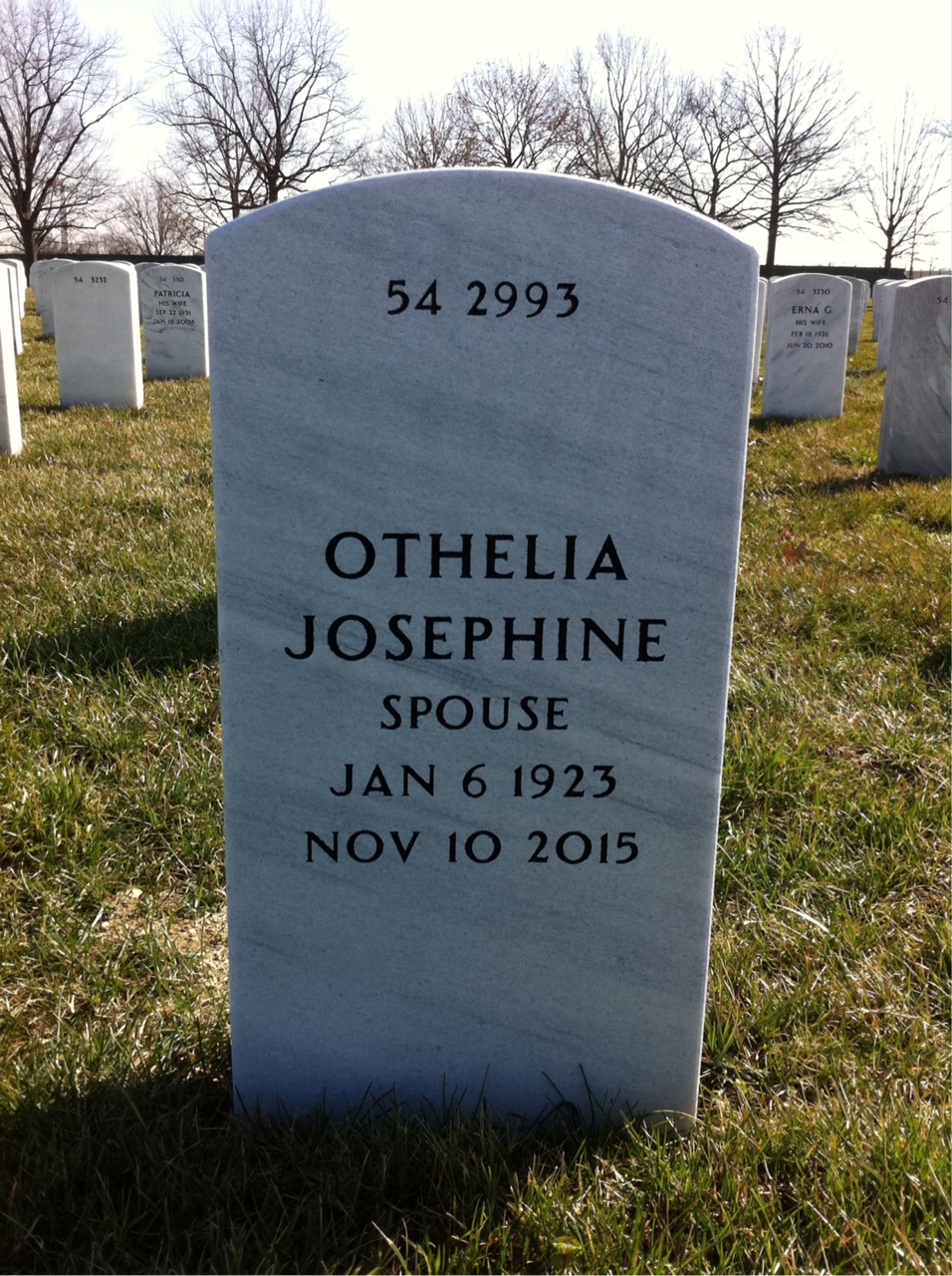 Back of headstone — Eugene Farrell