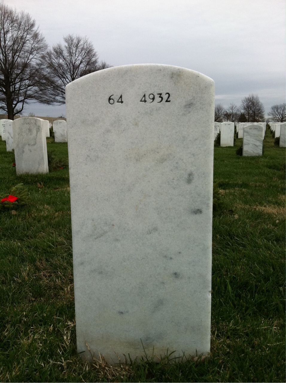 Back of headstone — Joseph Pagano