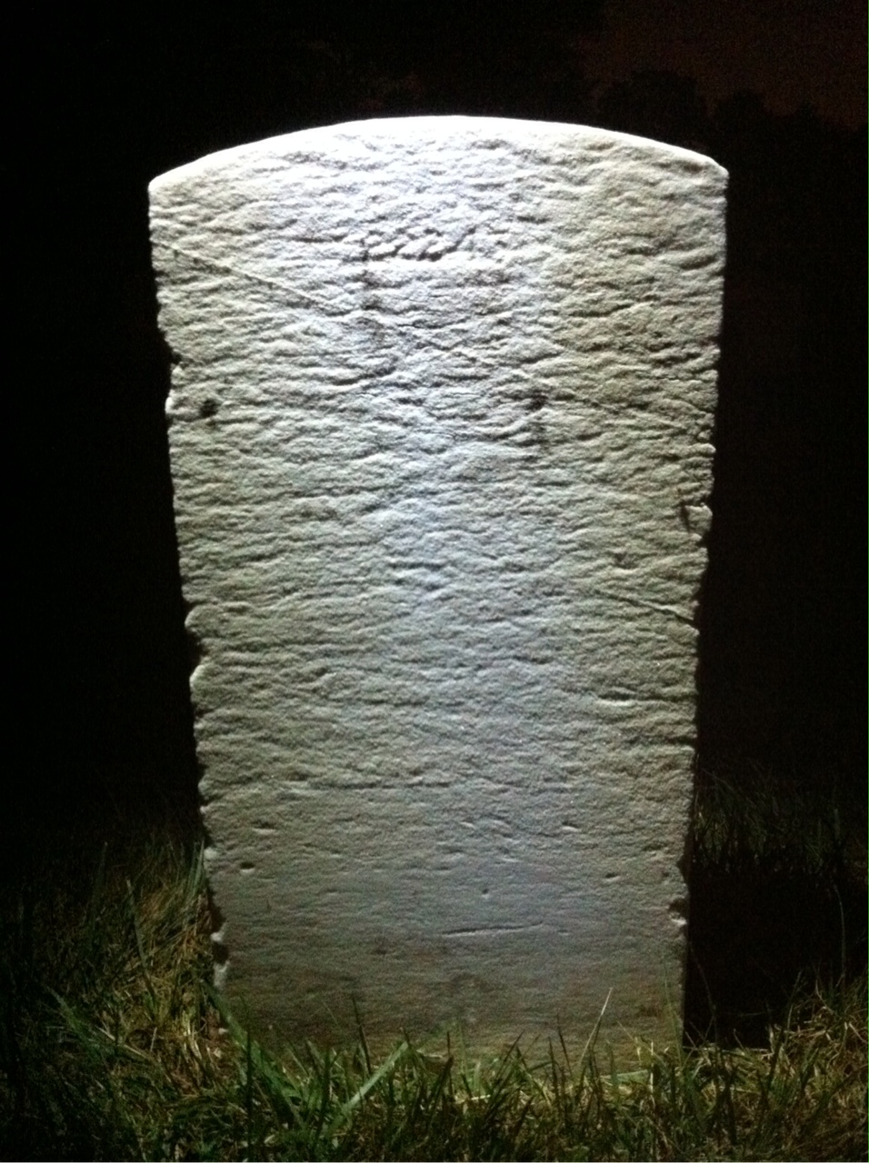 Back of headstone — Girdon Aldrich