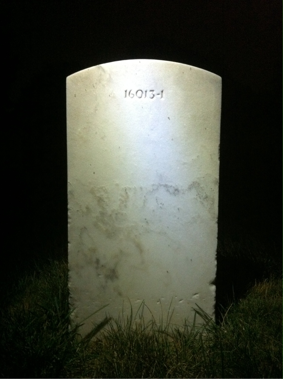 Back of headstone — Pauline Mitchell