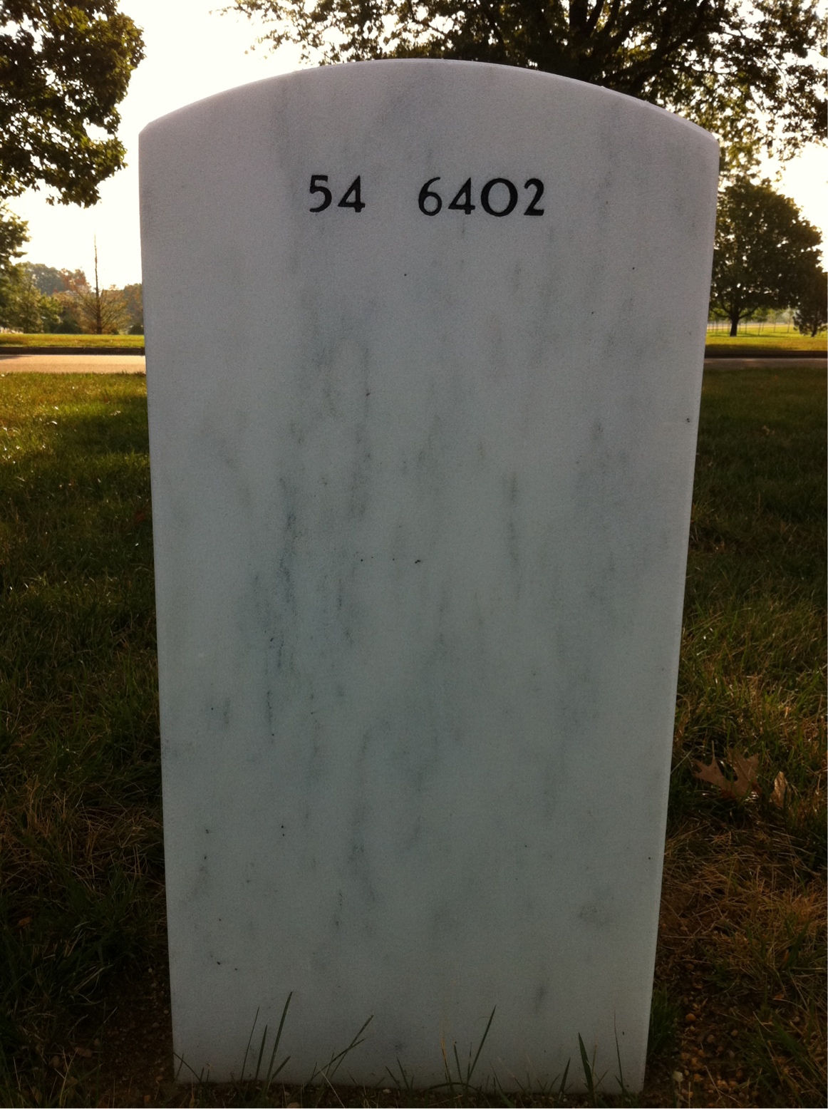 Back of headstone — George Smathers