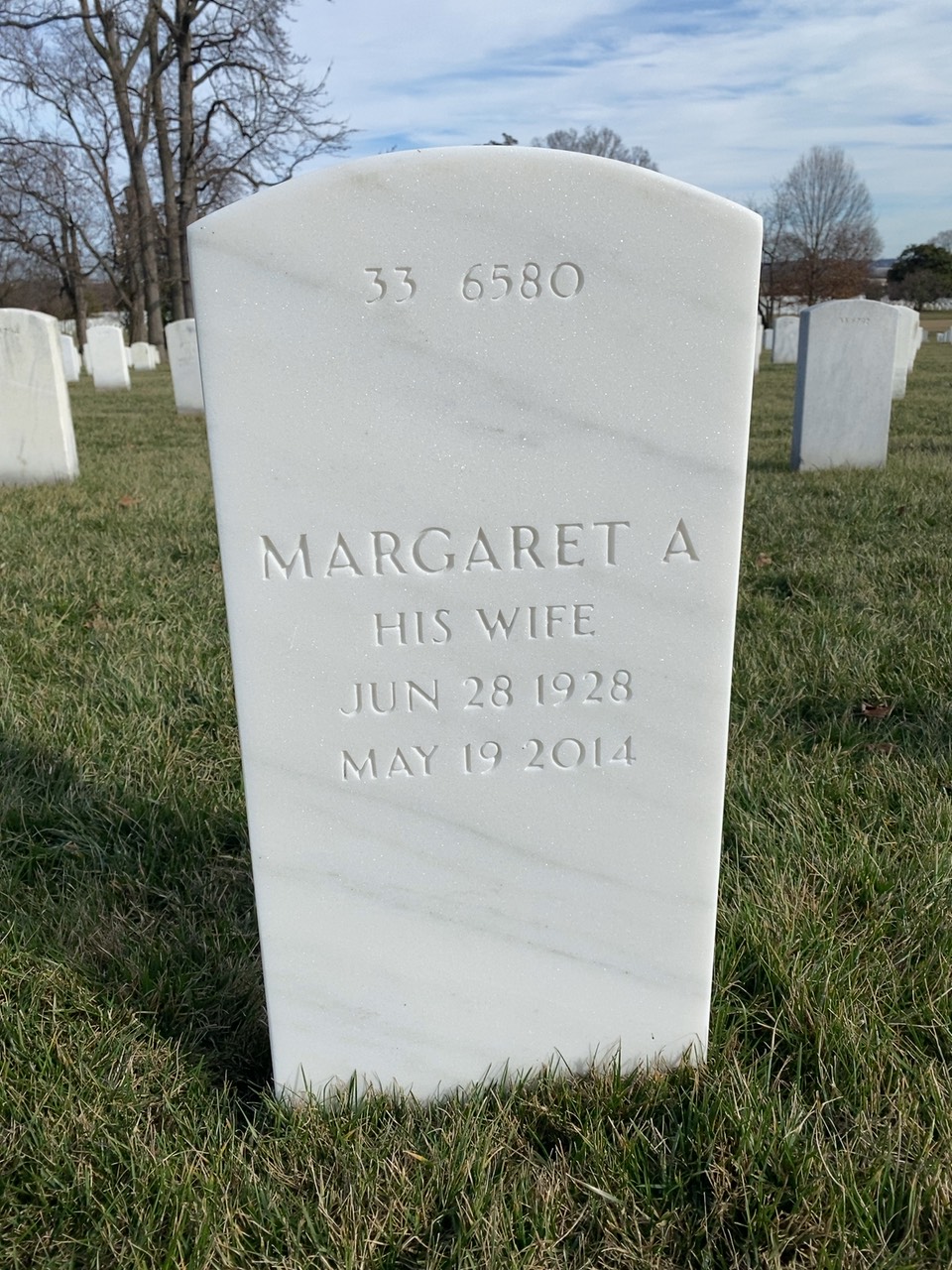Back of headstone — Marvin Satchwell