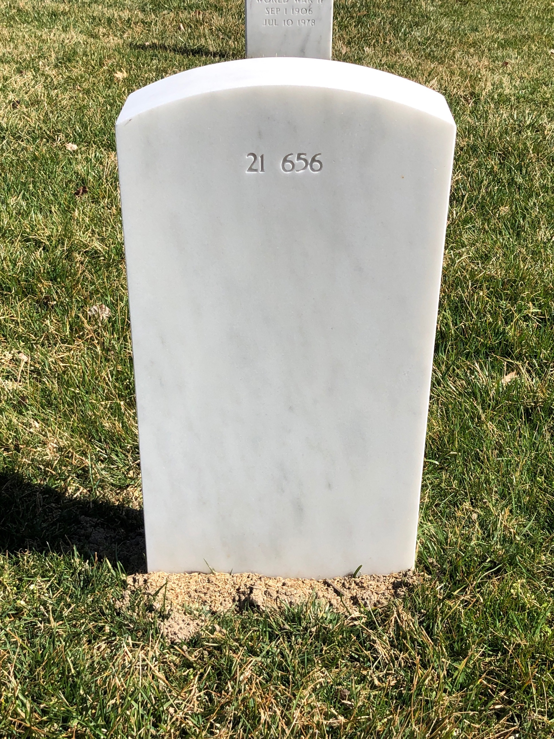 Back of headstone — D Bogdon