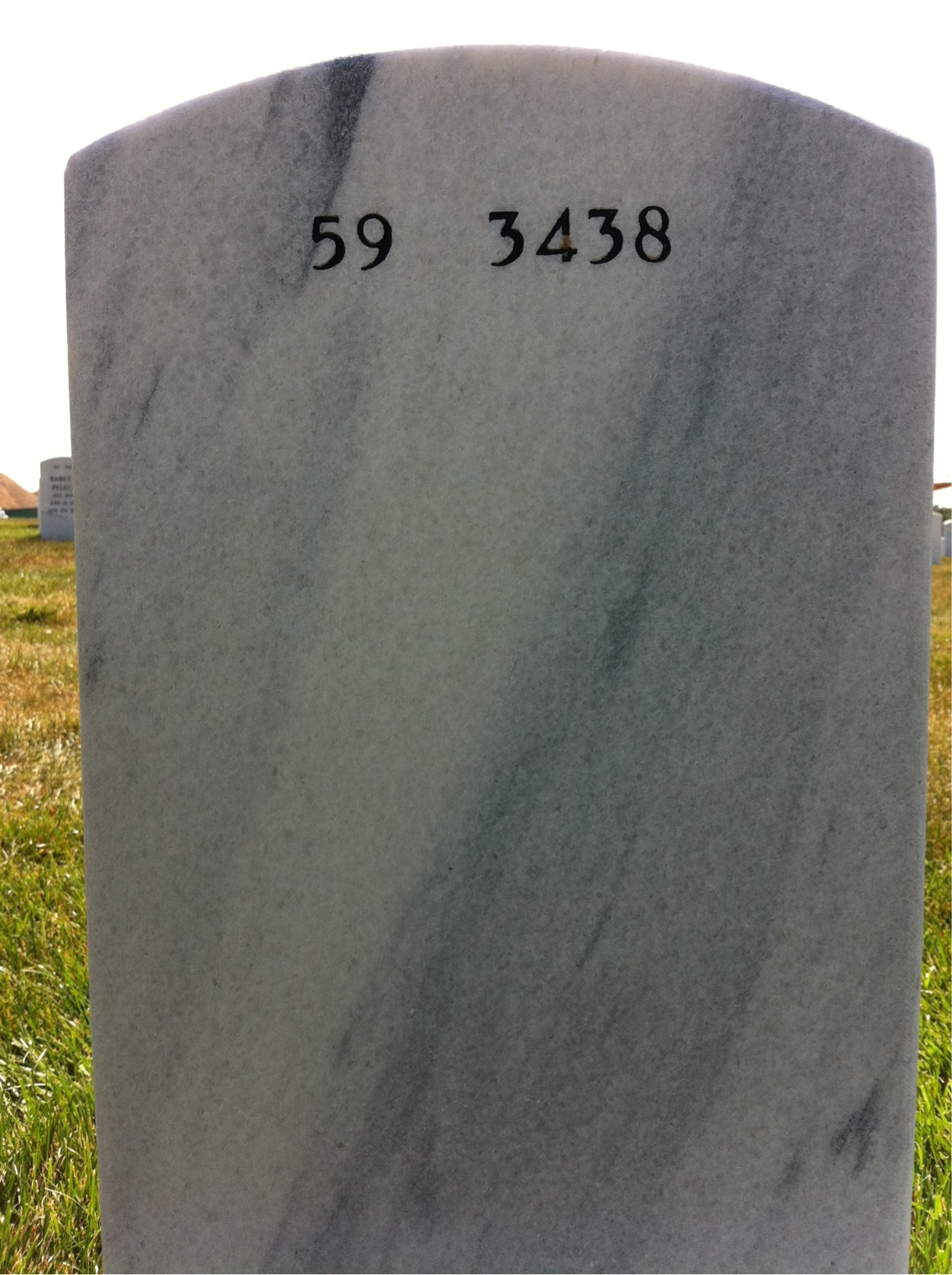Back of headstone — Frank Parrish