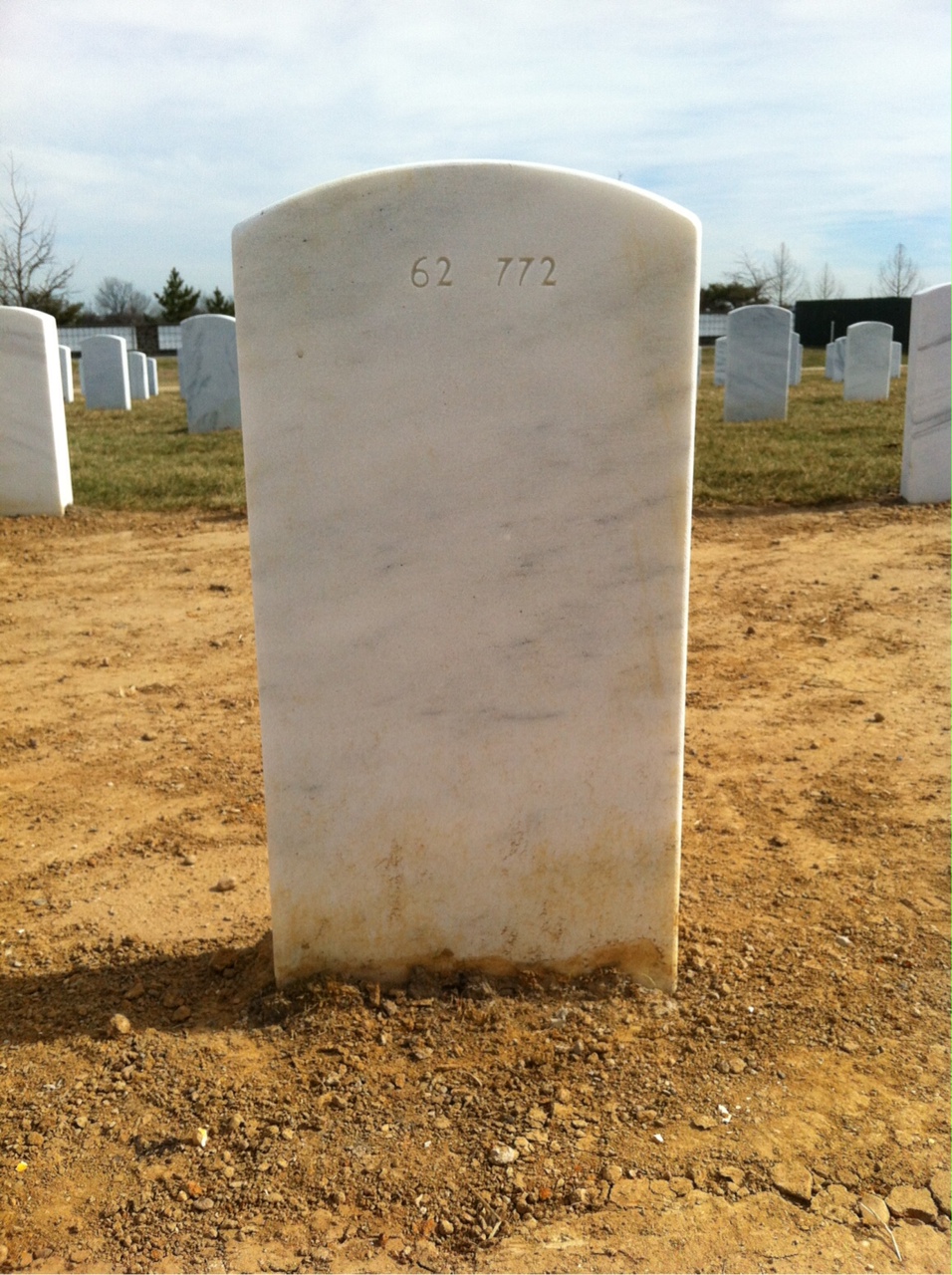 Back of headstone — Vincent Muffoletto
