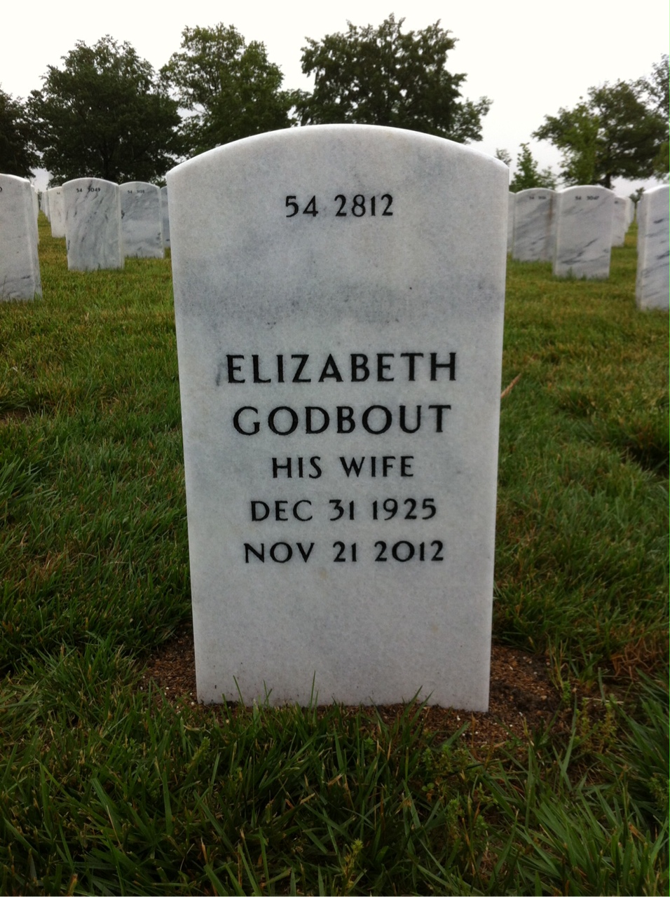 Back of headstone — Joseph Miller