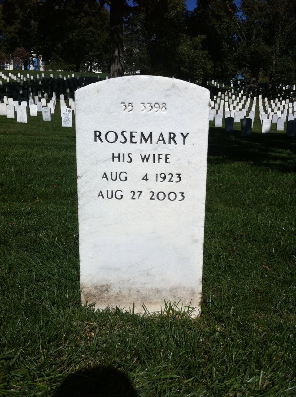 Back of headstone — Robert Ustruck