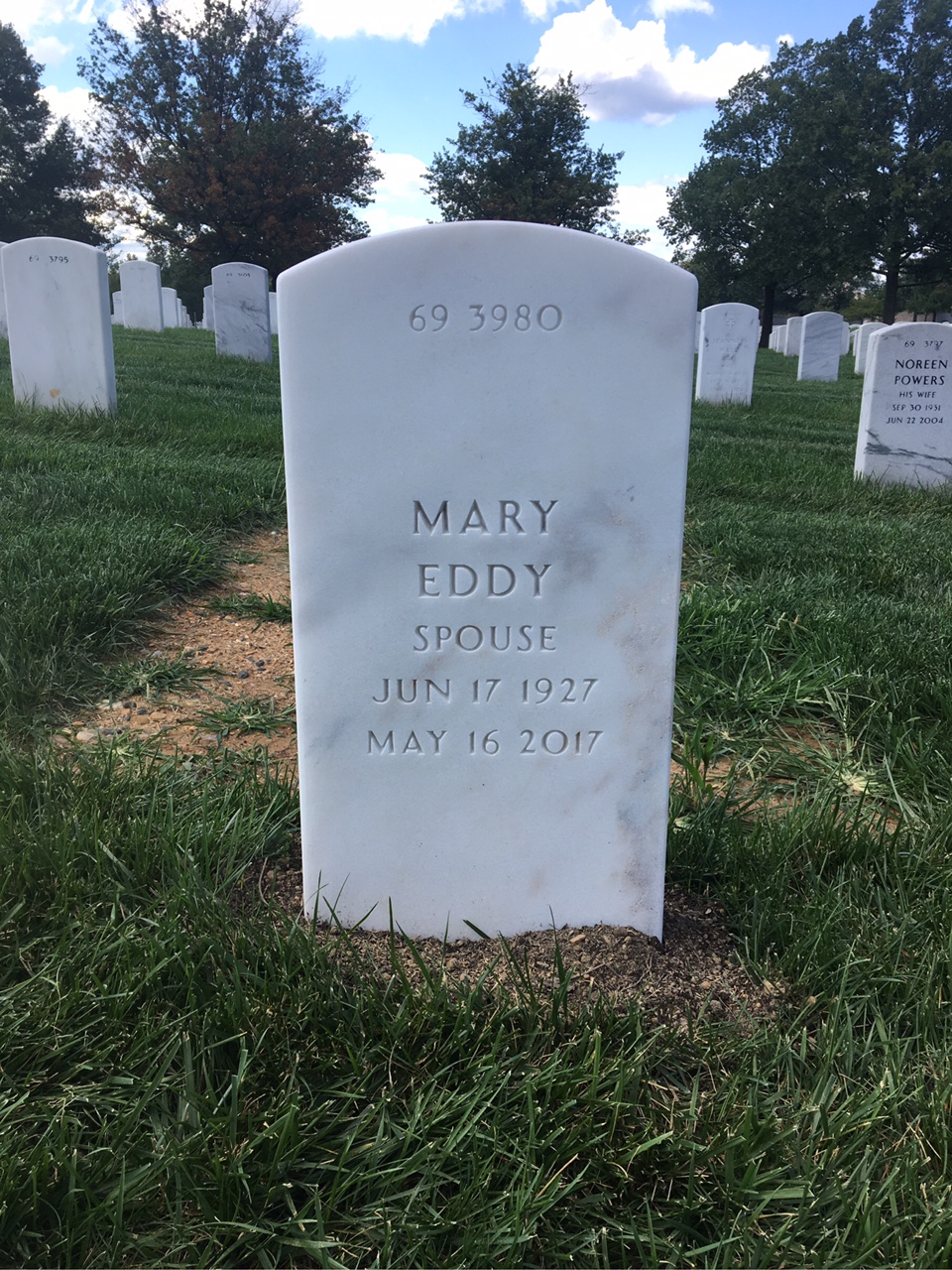 Back of headstone — Alfred Bussell