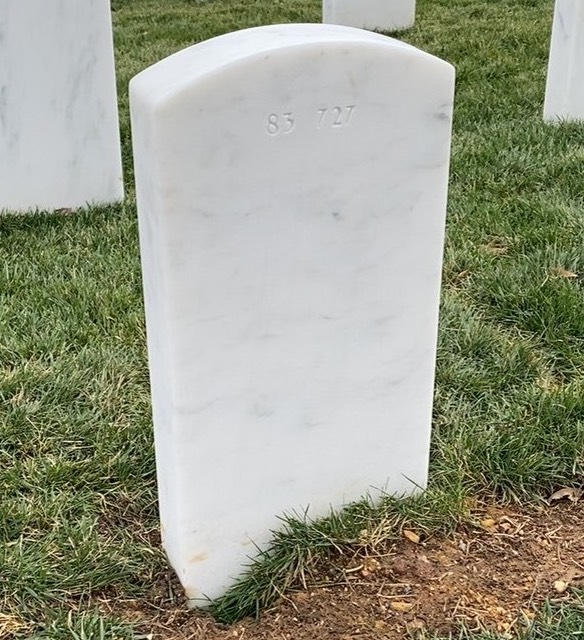 Back of headstone — William Kenneth Riffle