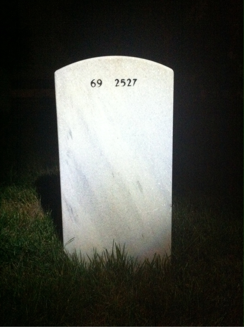 Back of headstone — Thomas Brooks