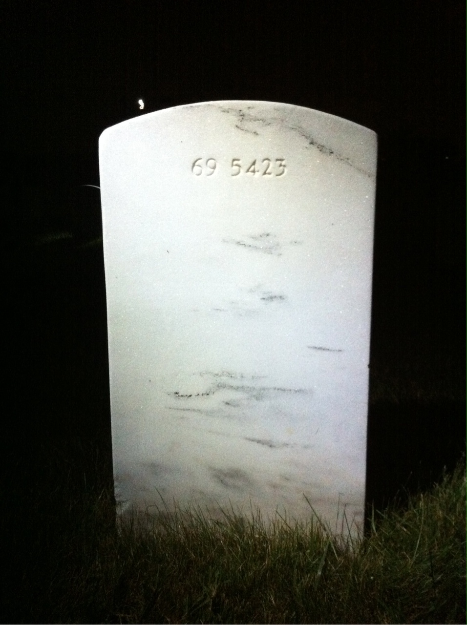 Back of headstone — Charles Melvin