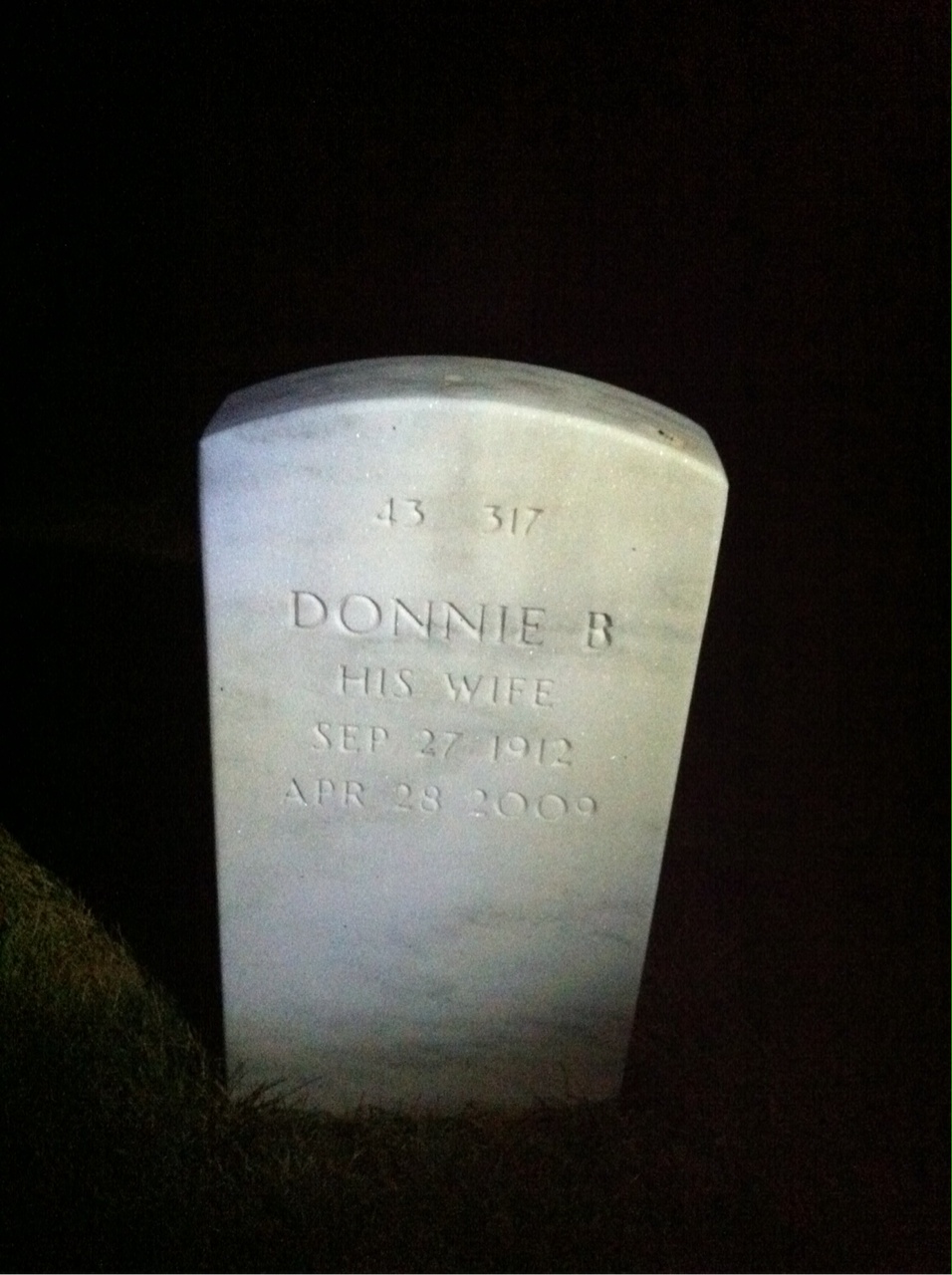 Back of headstone — Charles Lyon