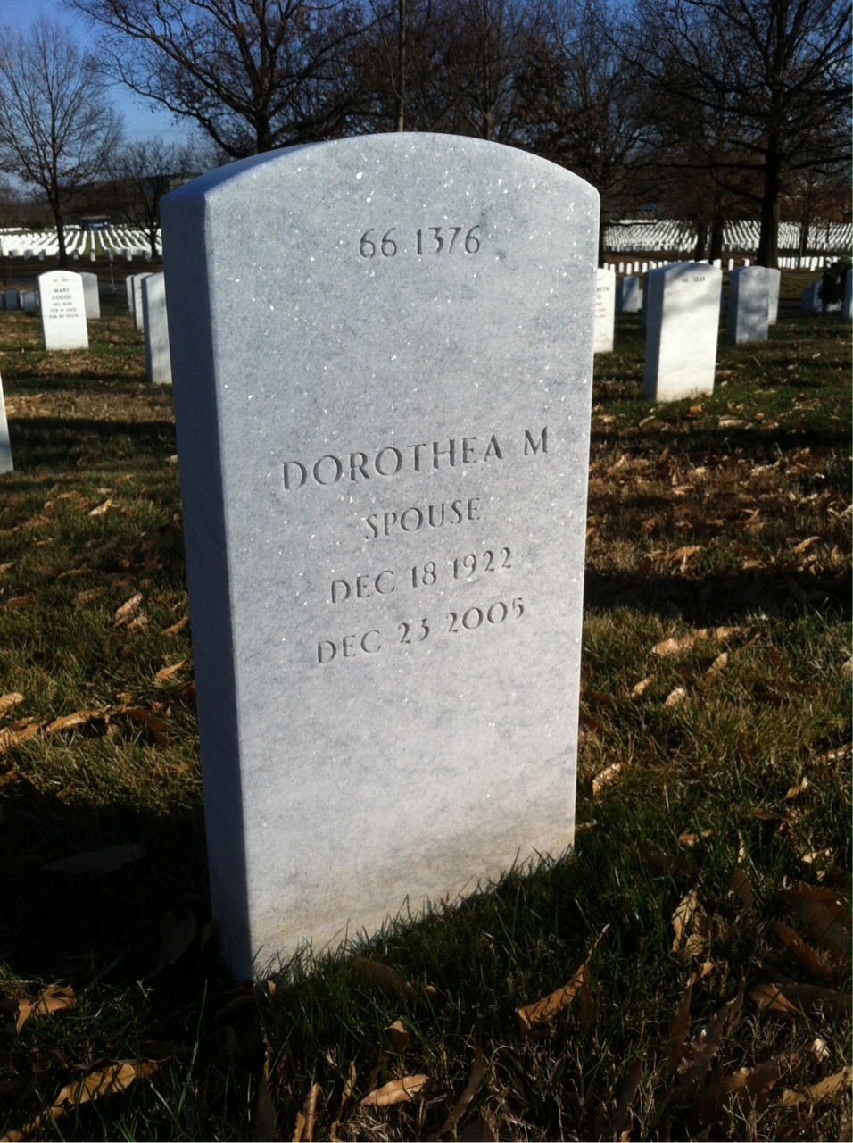 Back of headstone — Alfred Olsen