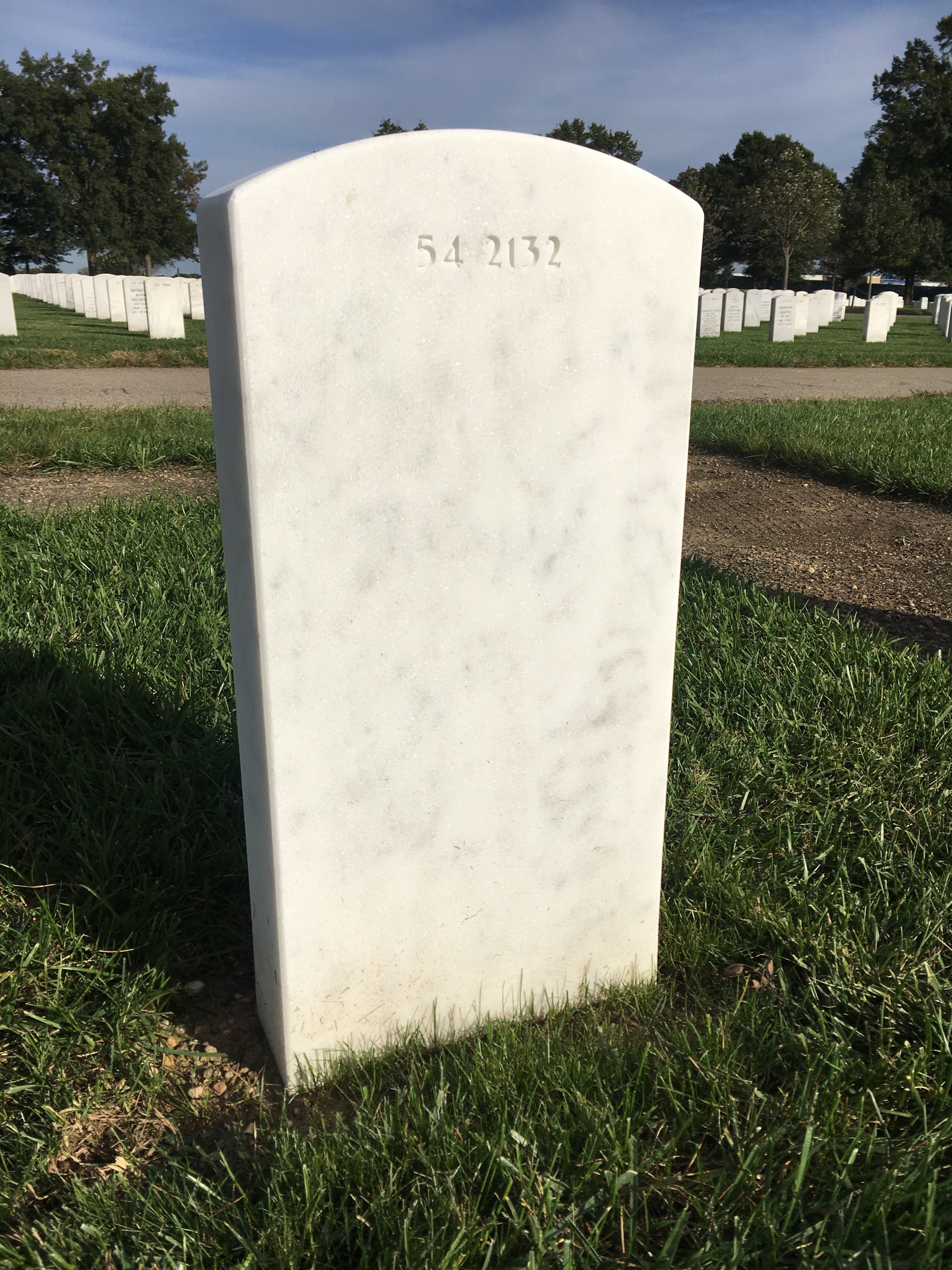 Back of headstone — John Anderson