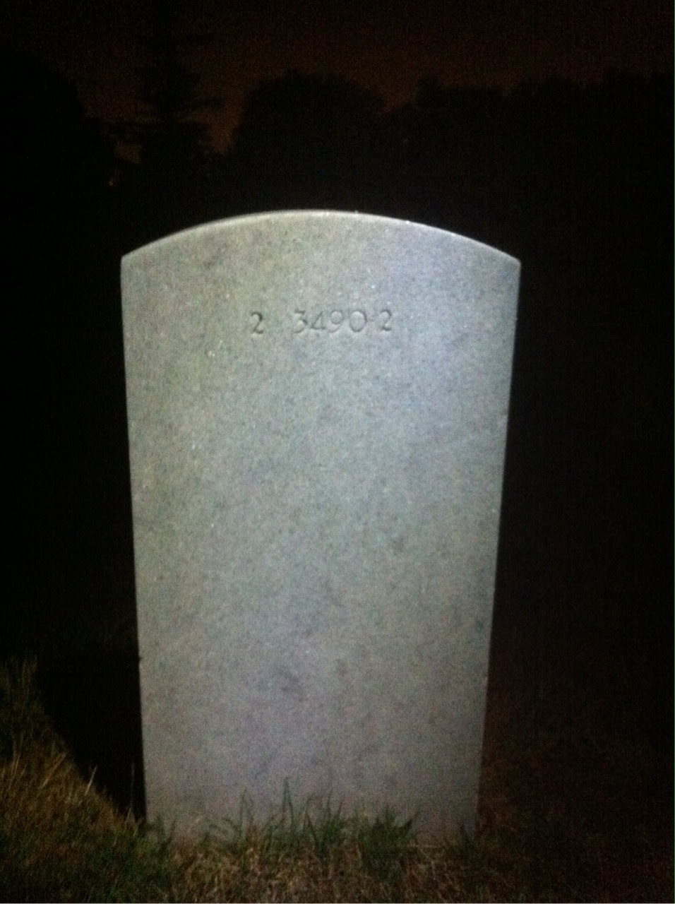 Back of headstone — Thomas Biggins