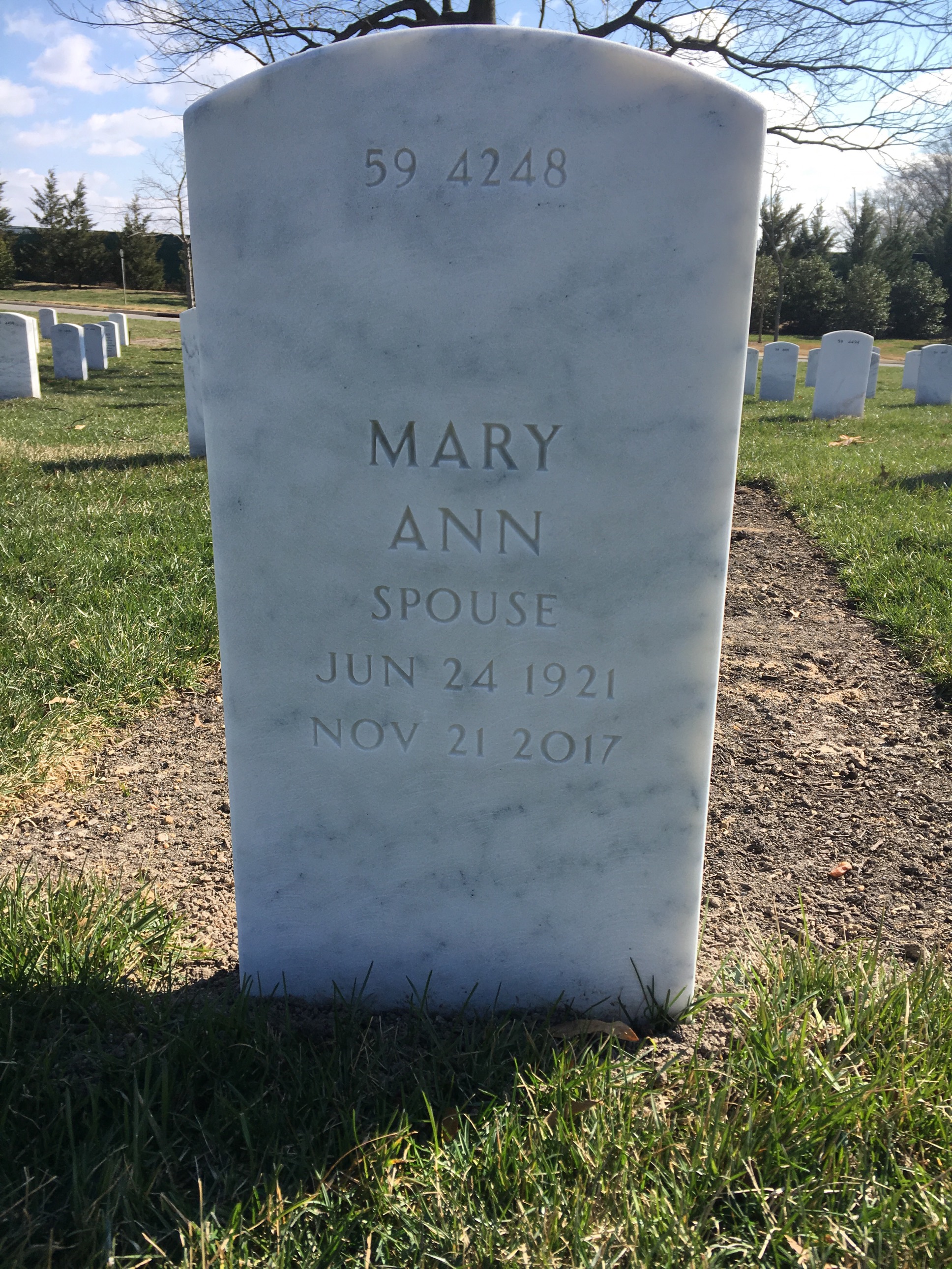 Back of headstone — John Bracco