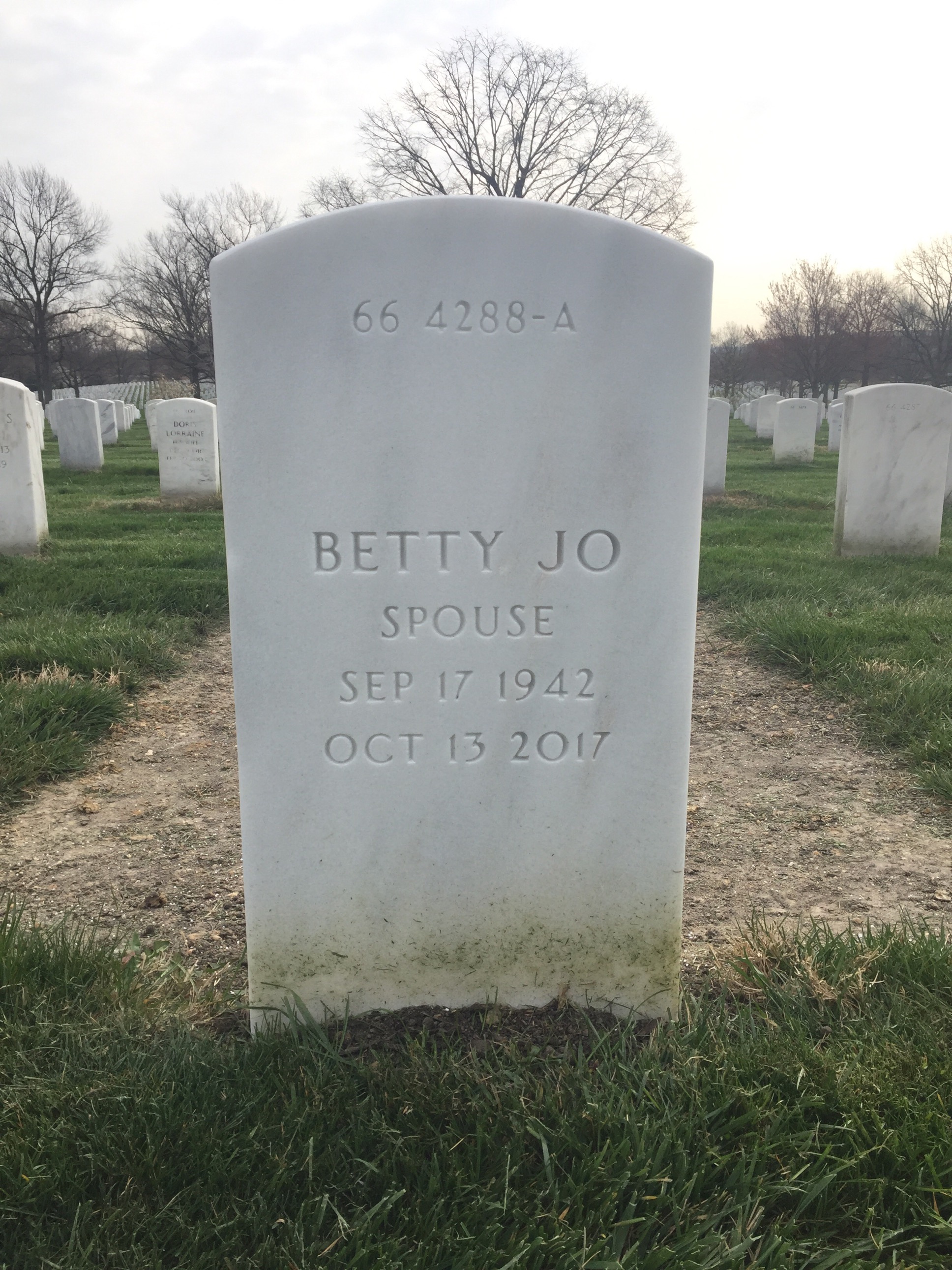 Back of headstone — Cletus Mckeown