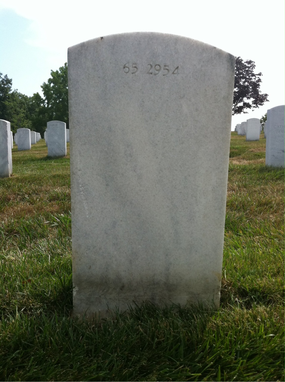 Back of headstone — Jack Munroe