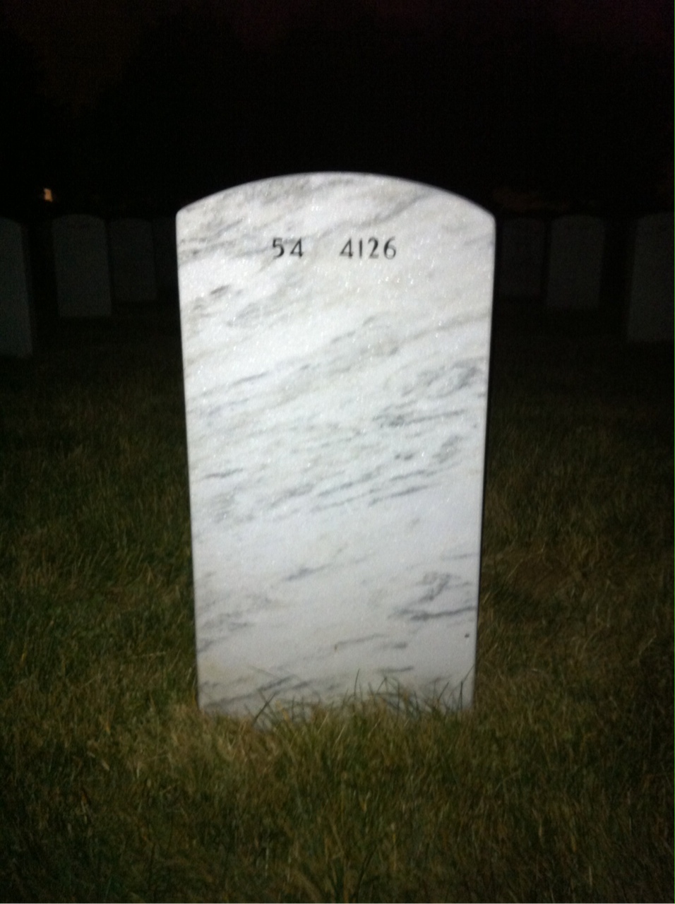 Back of headstone — Steve Benefield