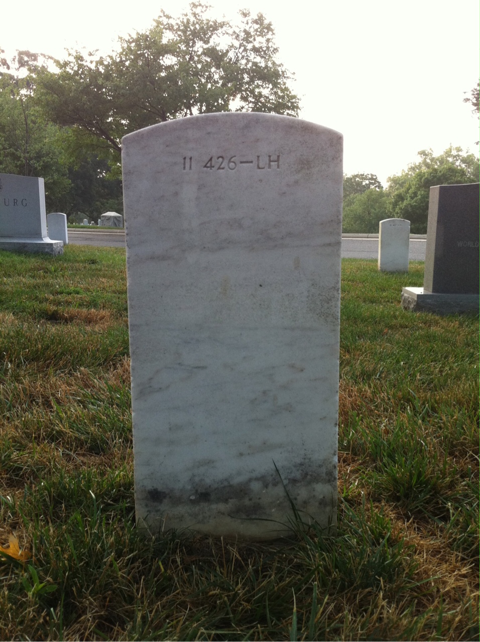 Back of headstone — John Bohlender