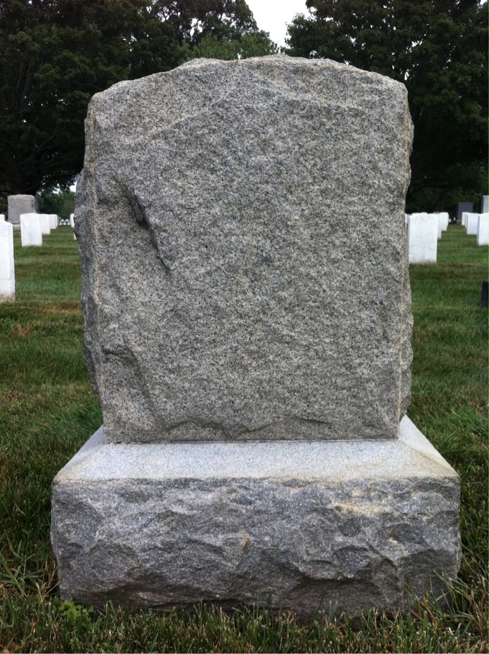 Back of headstone — James Anderson