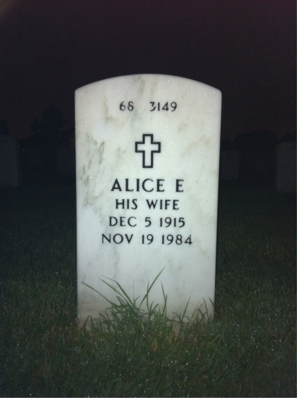 Back of headstone — Frank Phillips