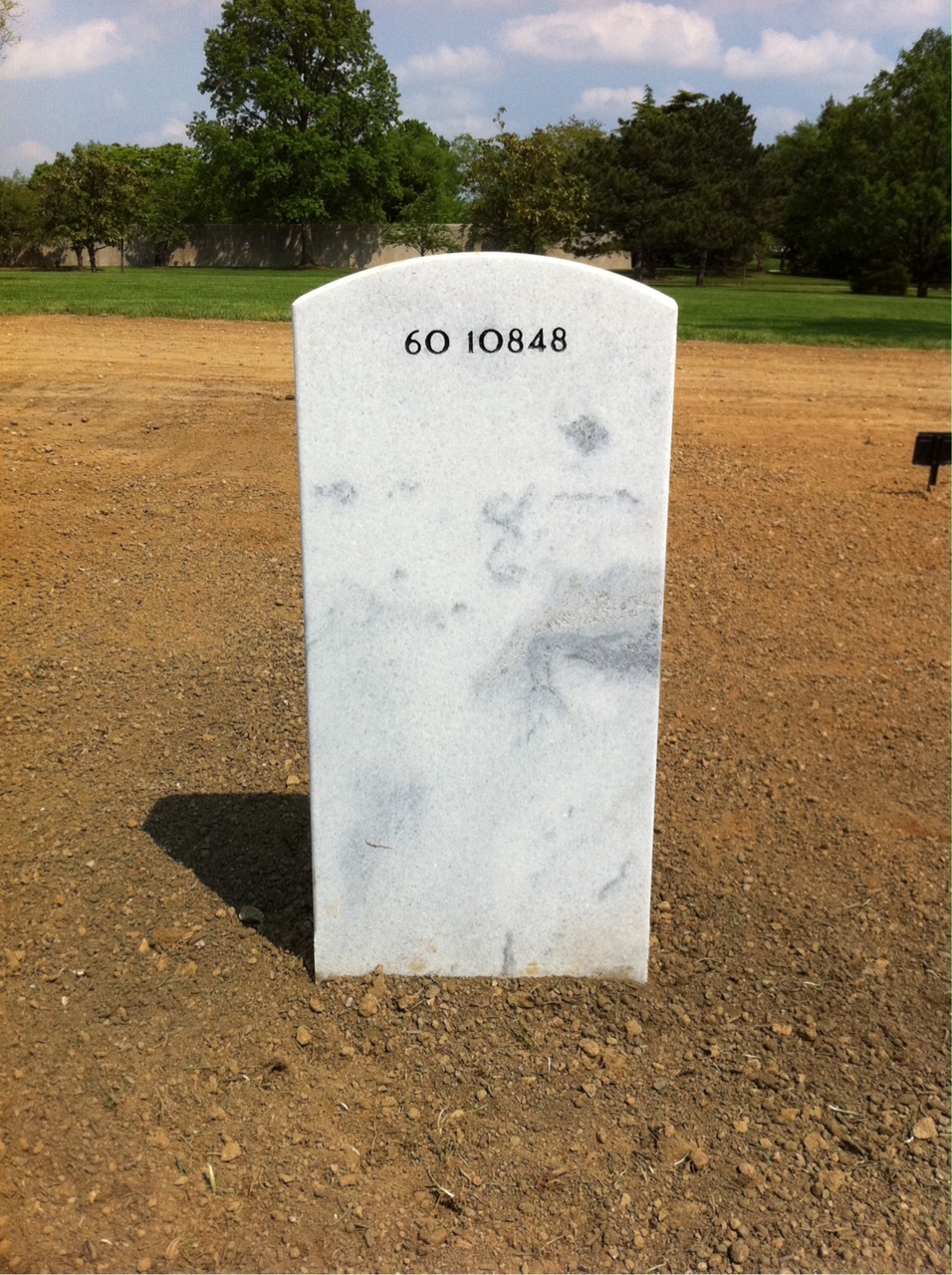 Back of headstone — Walter Edward Higgins