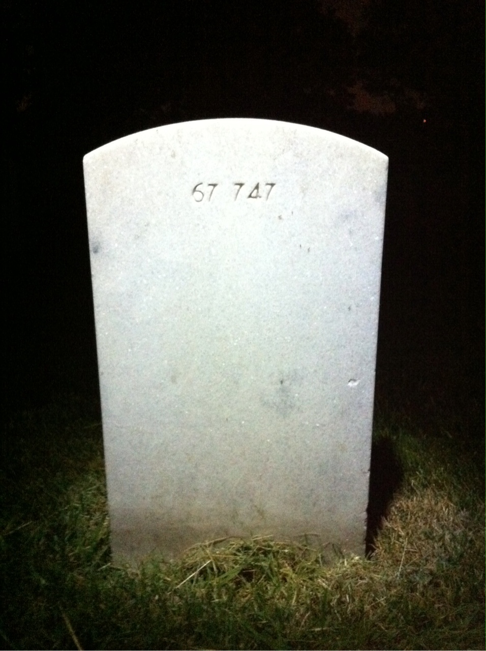 Back of headstone — Joseph Paris