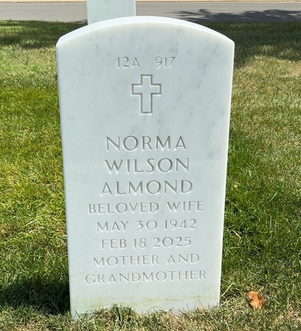 Back of headstone — James Almond